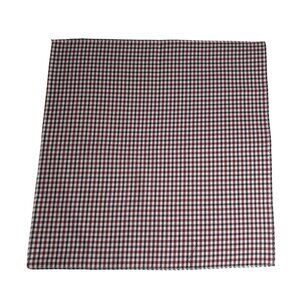 Sprezza New York City Burgundy Black White Checkered Pocket Square Cotton Fabric